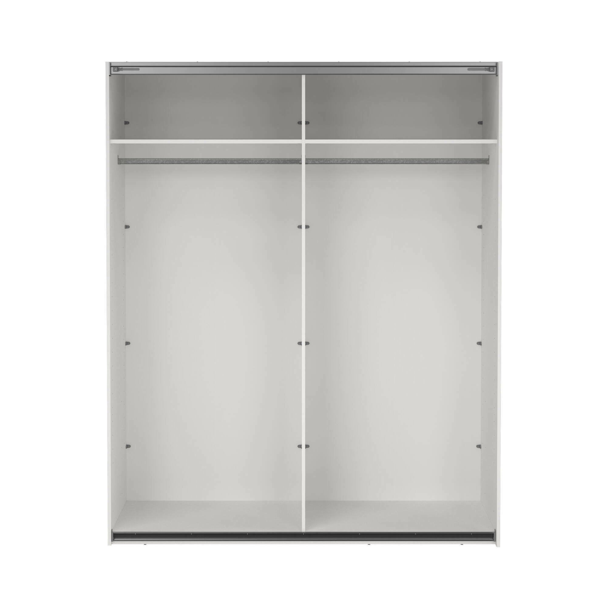 Armadio multiuso grande Hagupit, Mobile multifunzionale, Mobiletto scarpiera, Guardaroba porta scarpe, 179x62 h220 cm, Bianco