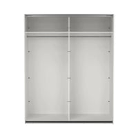 Armadio multiuso grande Hagupit, Mobile multifunzionale, Mobiletto scarpiera, Guardaroba porta scarpe, 179x62 h220 cm, Bianco
