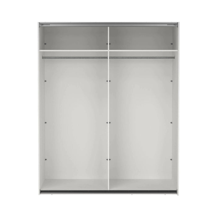 Armadio multiuso grande Hagupit, Mobile multifunzionale, Mobiletto scarpiera, Guardaroba porta scarpe, 179x62 h220 cm, Bianco
