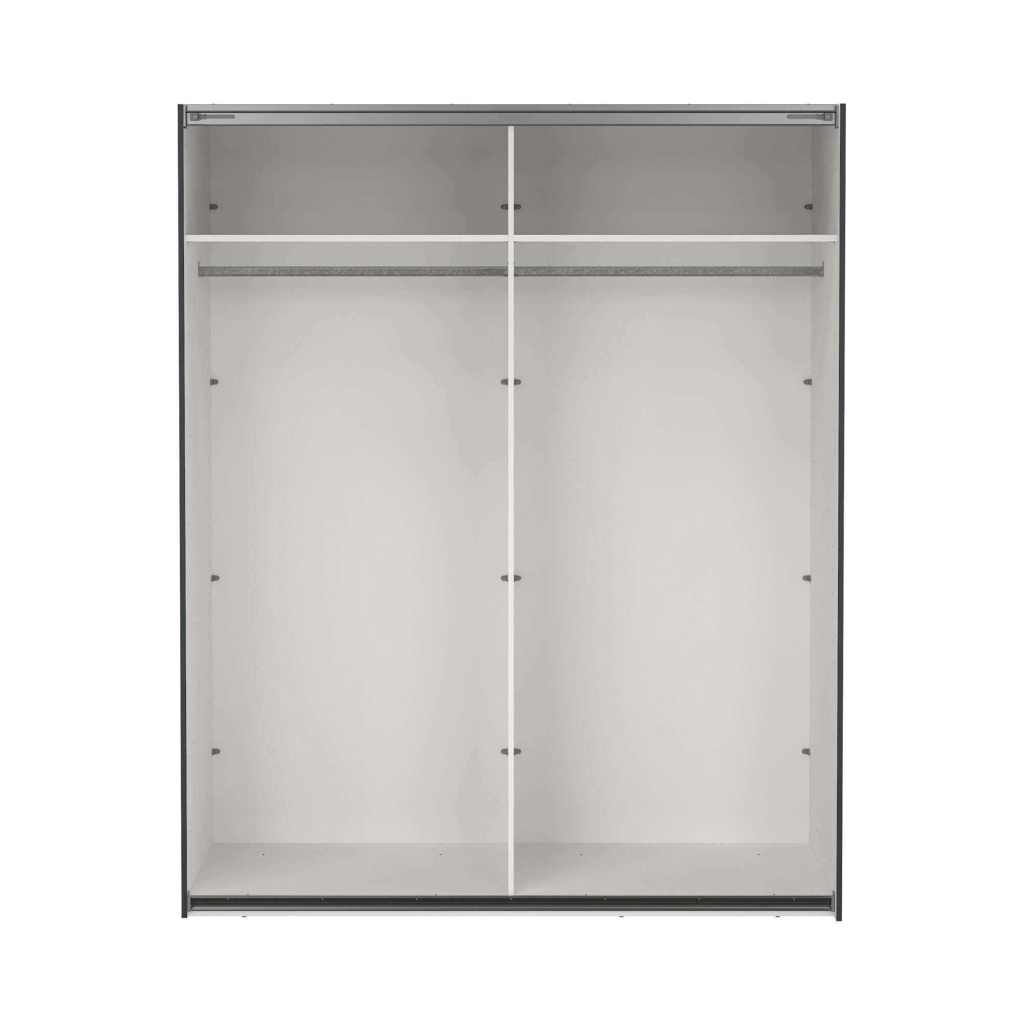Armadio multiuso grande Hagupit, Mobile multifunzionale, Mobiletto scarpiera, Guardaroba porta scarpe, 179x62 h220 cm, Grigio
