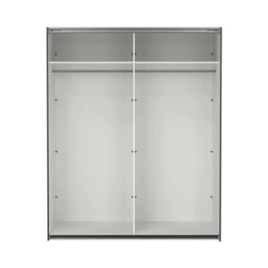 Armadio multiuso grande Hagupit, Mobile multifunzionale, Mobiletto scarpiera, Guardaroba porta scarpe, 179x62 h220 cm, Grigio