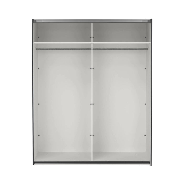 Armadio multiuso grande Hagupit, Mobile multifunzionale, Mobiletto scarpiera, Guardaroba porta scarpe, 179x62 h220 cm, Grigio