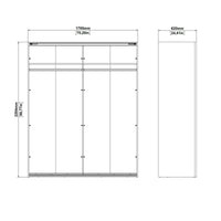 Armadio multiuso grande Hagupit, Mobile multifunzionale, Mobiletto scarpiera, Guardaroba porta scarpe, 179x62 h220 cm, Grigio