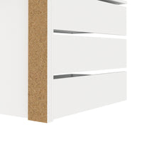 Cassettiera Boulogne, Settimino multiuso, Comò camera da letto, Mobile con cassetti, 87x55 h70 cm, Bianco