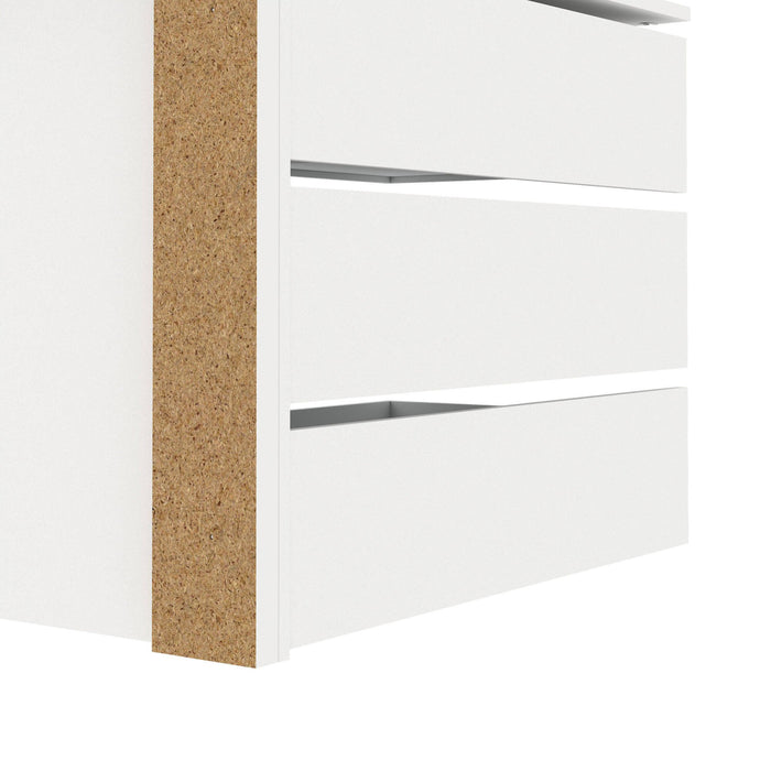 Cassettiera Boulogne, Settimino multiuso, Comò camera da letto, Mobile con cassetti, 87x55 h70 cm, Bianco