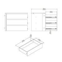 Cassettiera Boulogne, Settimino multiuso, Comò camera da letto, Mobile con cassetti, 87x55 h70 cm, Bianco