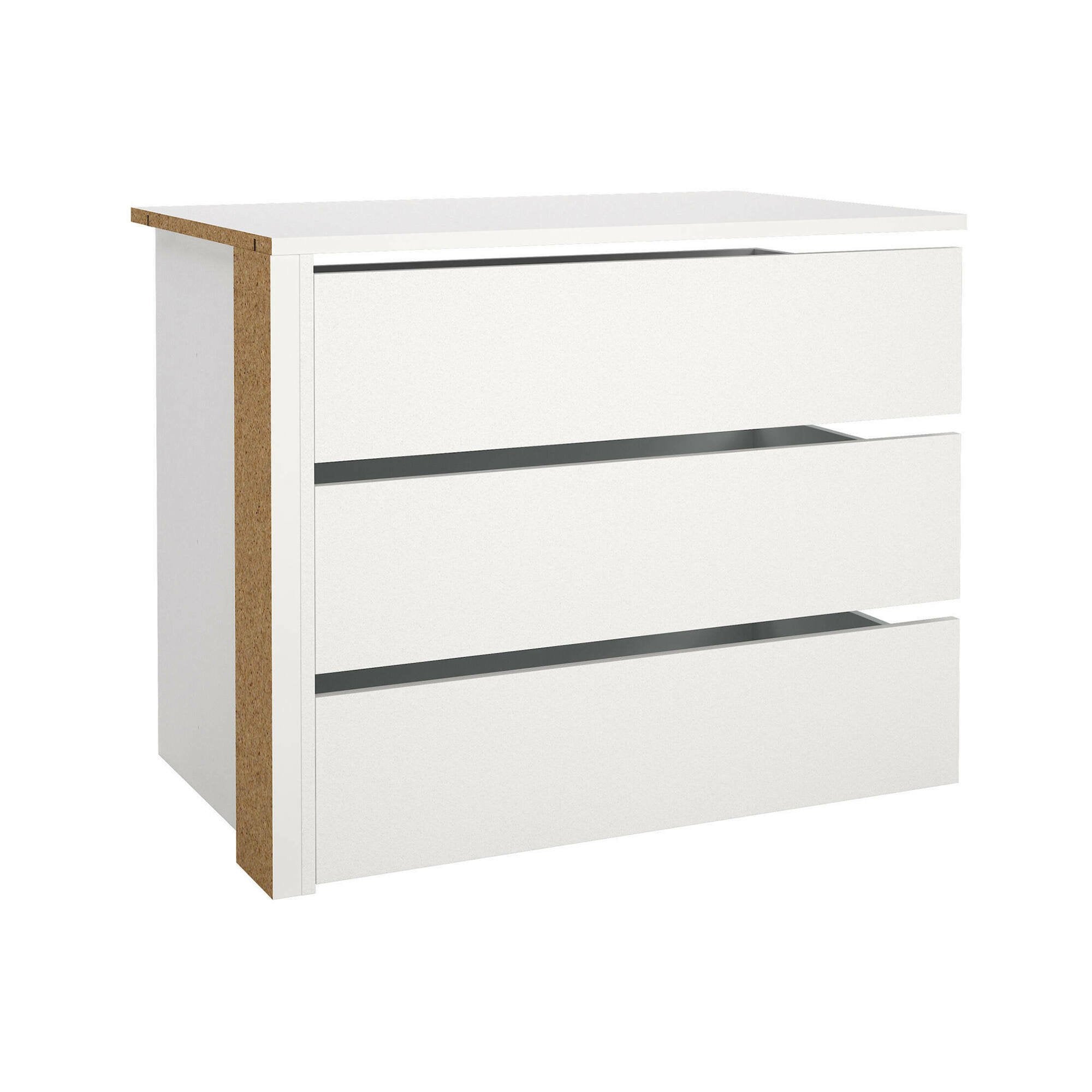 Cassettiera Boulogne, Settimino multiuso, Comò camera da letto, Mobile con cassetti, 87x55 h70 cm, Bianco