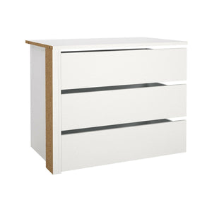 Cassettiera Boulogne, Settimino multiuso, Comò camera da letto, Mobile con cassetti, 87x55 h70 cm, Bianco