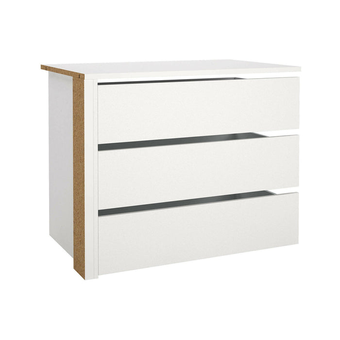 Cassettiera Boulogne, Settimino multiuso, Comò camera da letto, Mobile con cassetti, 87x55 h70 cm, Bianco