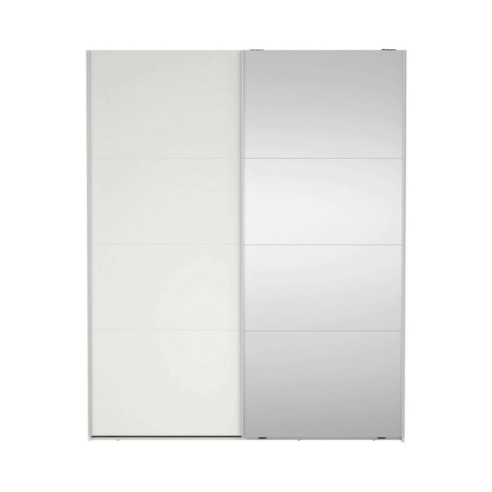 Guardaroba 2 ante Malakas, Mobile camera da letto, Cabina armadio portabiti, Armadio appendiabiti, 179x65 h220 cm, Bianco