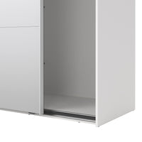 Guardaroba 2 ante Malakas, Mobile camera da letto, Cabina armadio portabiti, Armadio appendiabiti, 179x65 h220 cm, Bianco