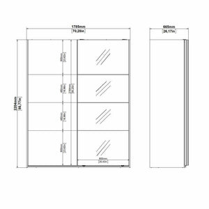 Guardaroba 2 ante Malakas, Mobile camera da letto, Cabina armadio portabiti, Armadio appendiabiti, 179x65 h220 cm, Bianco