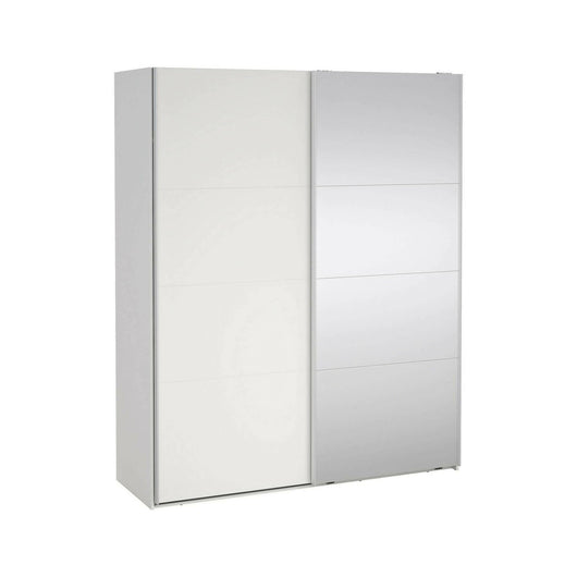Guardaroba 2 ante Malakas, Mobile camera da letto, Cabina armadio portabiti, Armadio appendiabiti, 179x65 h220 cm, Bianco