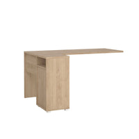 Scrivania Peipah, Scrittoio multiuso, Tavolo per ufficio porta PC, Piano di lavoro, 150x100 h76 cm, Rovere e Bianco