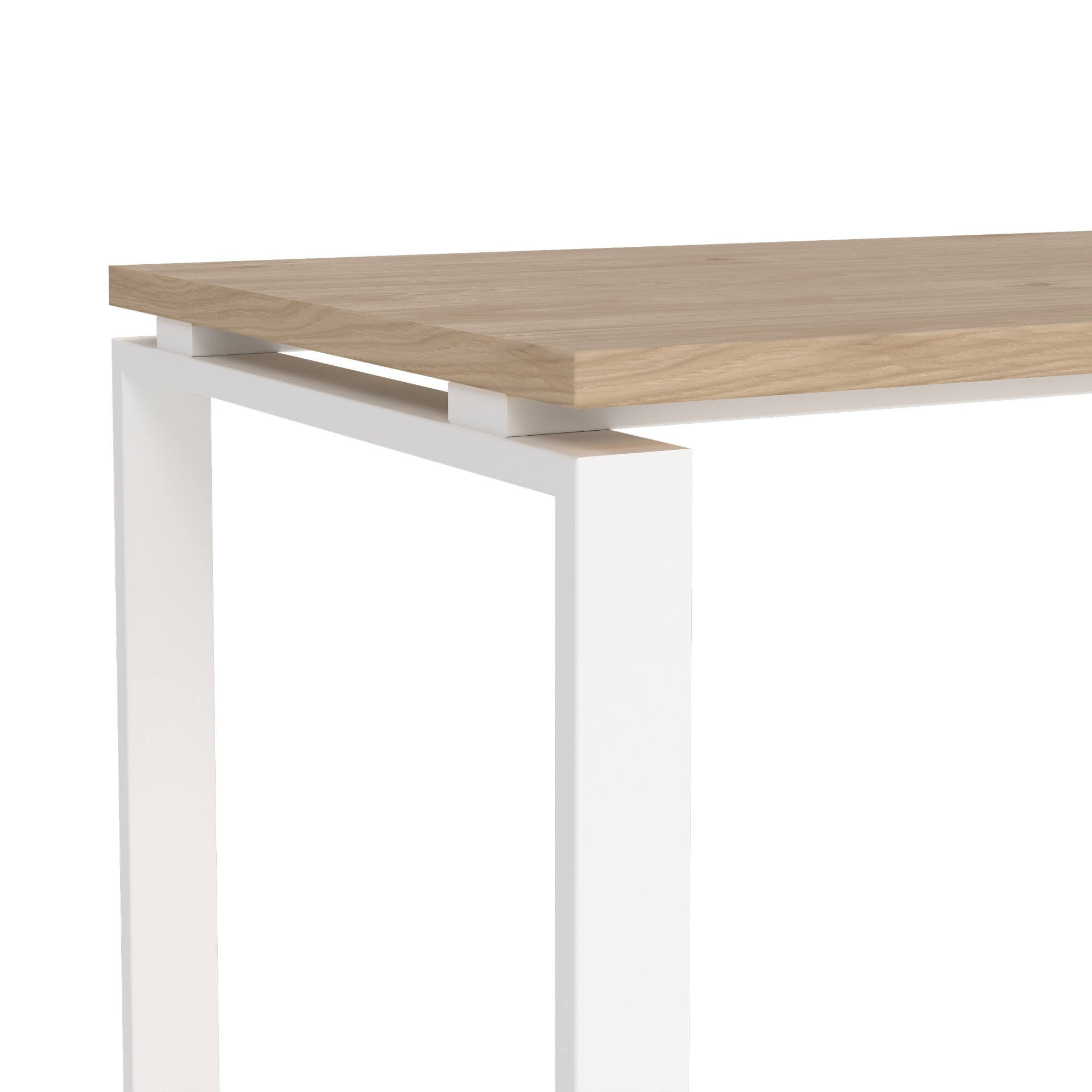 Scrivania Arignano, Scrittoio multiuso, Tavolo per ufficio porta PC, Piano di lavoro, 150x60 h76 cm, Rovere e Bianco