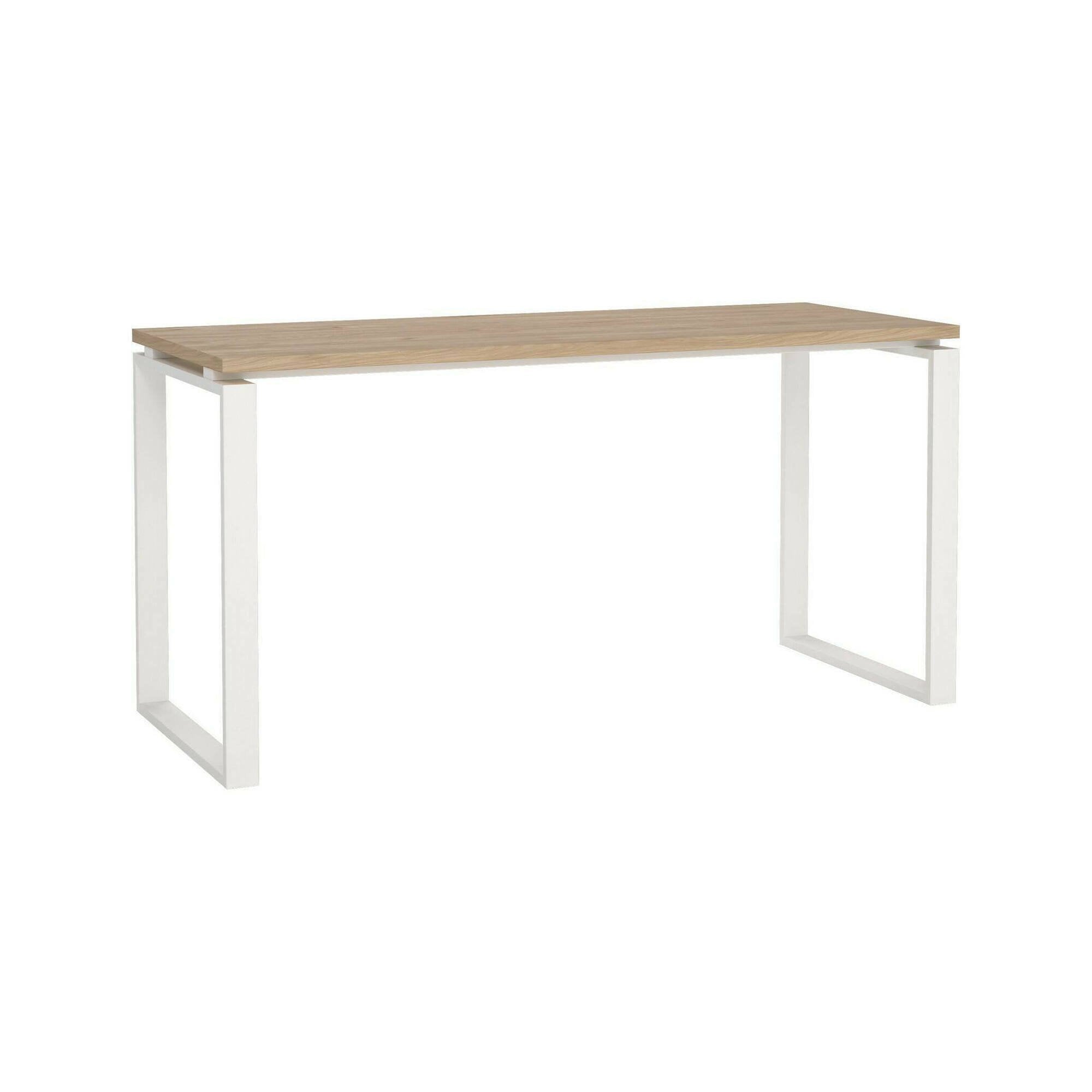 Scrivania Arignano, Scrittoio multiuso, Tavolo per ufficio porta PC, Piano di lavoro, 150x60 h76 cm, Rovere e Bianco