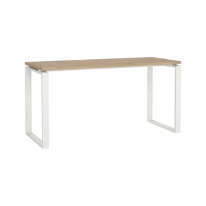 Scrivania Arignano, Scrittoio multiuso, Tavolo per ufficio porta PC, Piano di lavoro, 150x60 h76 cm, Rovere e Bianco