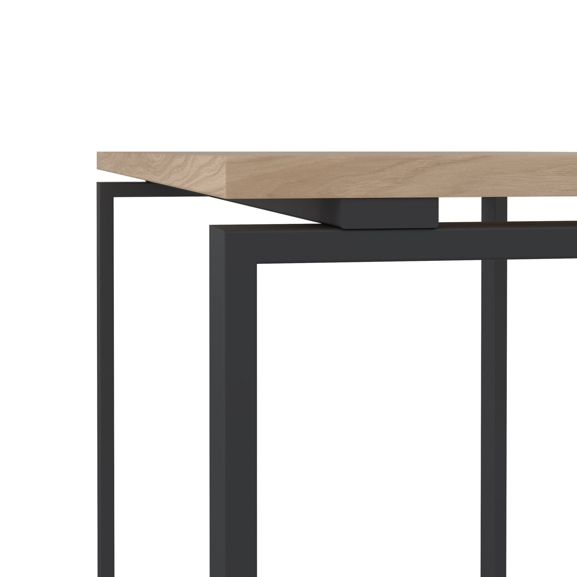 Scrivania Pierrot, Scrittoio multiuso, Tavolo per ufficio porta PC, Piano di lavoro, 120x60 h76 cm, Rovere e Grigio