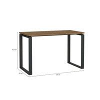 Scrivania Pierrot, Scrittoio multiuso, Tavolo per ufficio porta PC, Piano di lavoro, 120x60 h76 cm, Rovere e Grigio