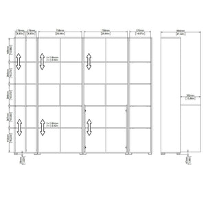 Parete attrezzata Litvjak, Composizione soggiorno, Mobile salotto multiuso, Armadio porta TV, 241x34 h205 cm, Rovere e Grigio