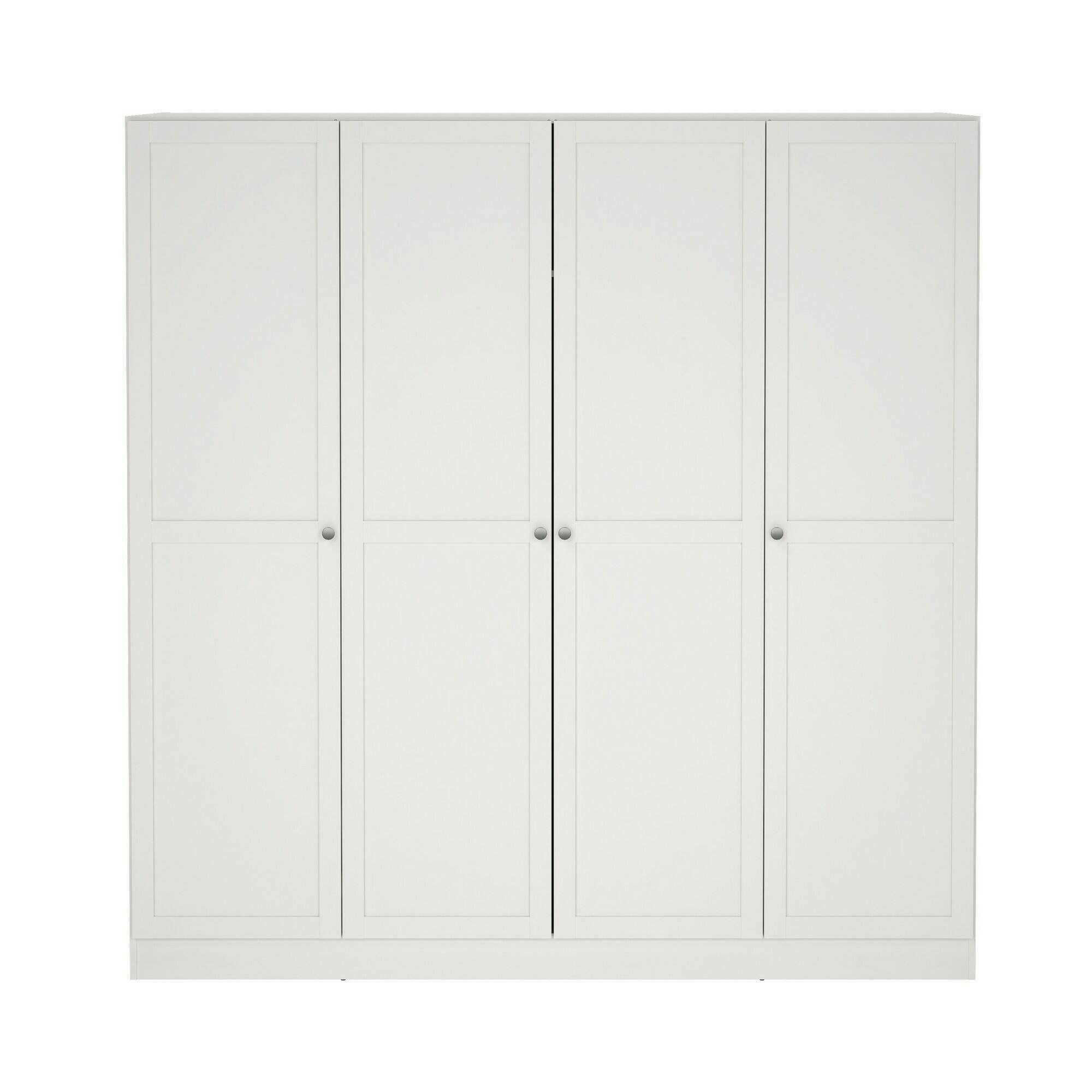 Guardaroba grande Presidenti, Mobile camera da letto, Cabina armadio portabiti, Armadio appendiabiti, 196x62 h200 cm, Bianco