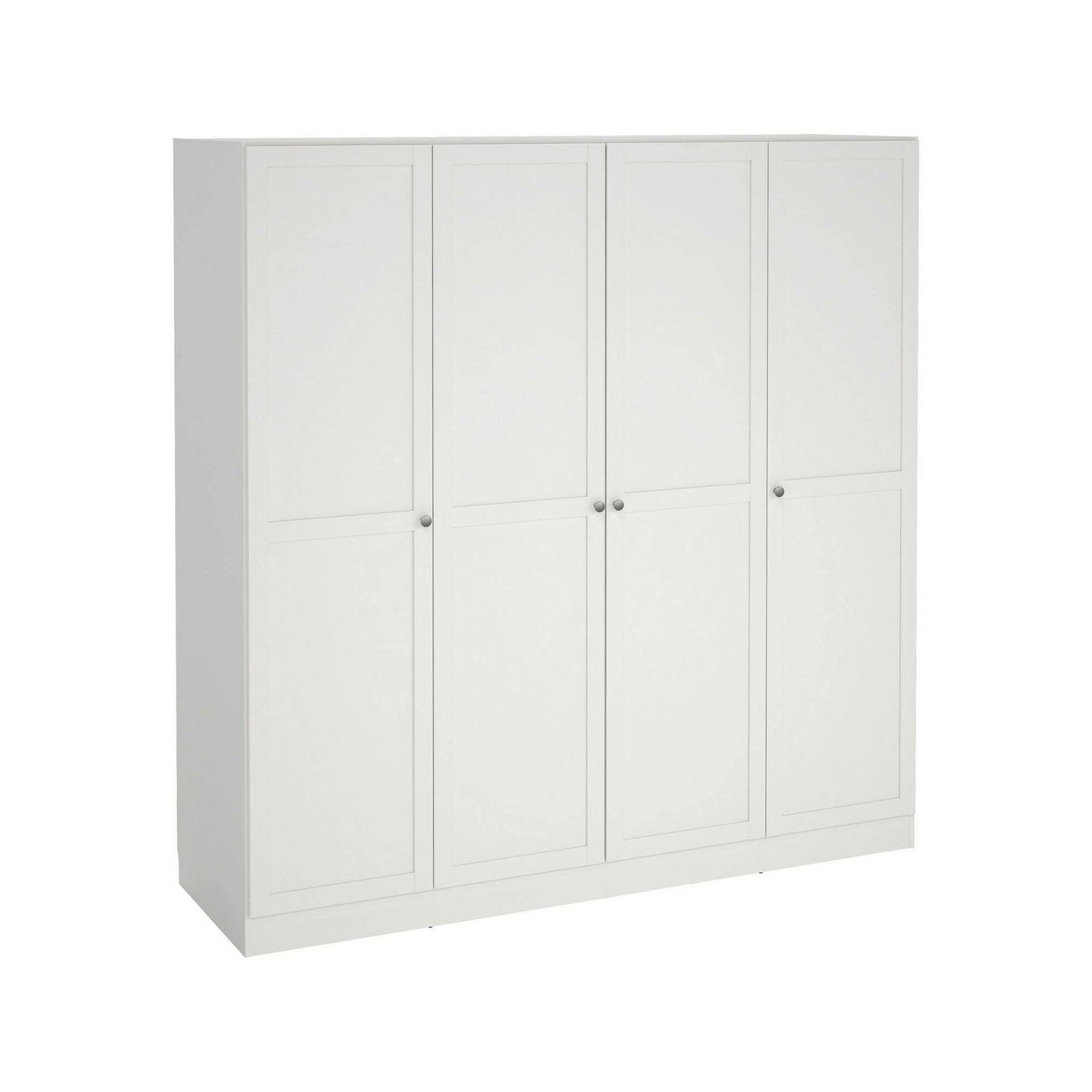 Guardaroba grande Presidenti, Mobile camera da letto, Cabina armadio portabiti, Armadio appendiabiti, 196x62 h200 cm, Bianco