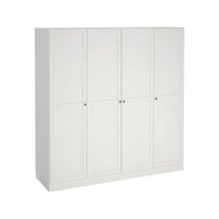 Guardaroba grande Presidenti, Mobile camera da letto, Cabina armadio portabiti, Armadio appendiabiti, 196x62 h200 cm, Bianco