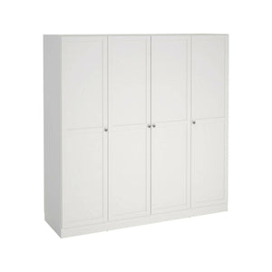 Guardaroba grande Presidenti, Mobile camera da letto, Cabina armadio portabiti, Armadio appendiabiti, 196x62 h200 cm, Bianco