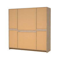 Guardaroba grande Presidenti, Mobile camera da letto, Cabina armadio portabiti, Armadio appendiabiti, 196x62 h200 cm, Rovere