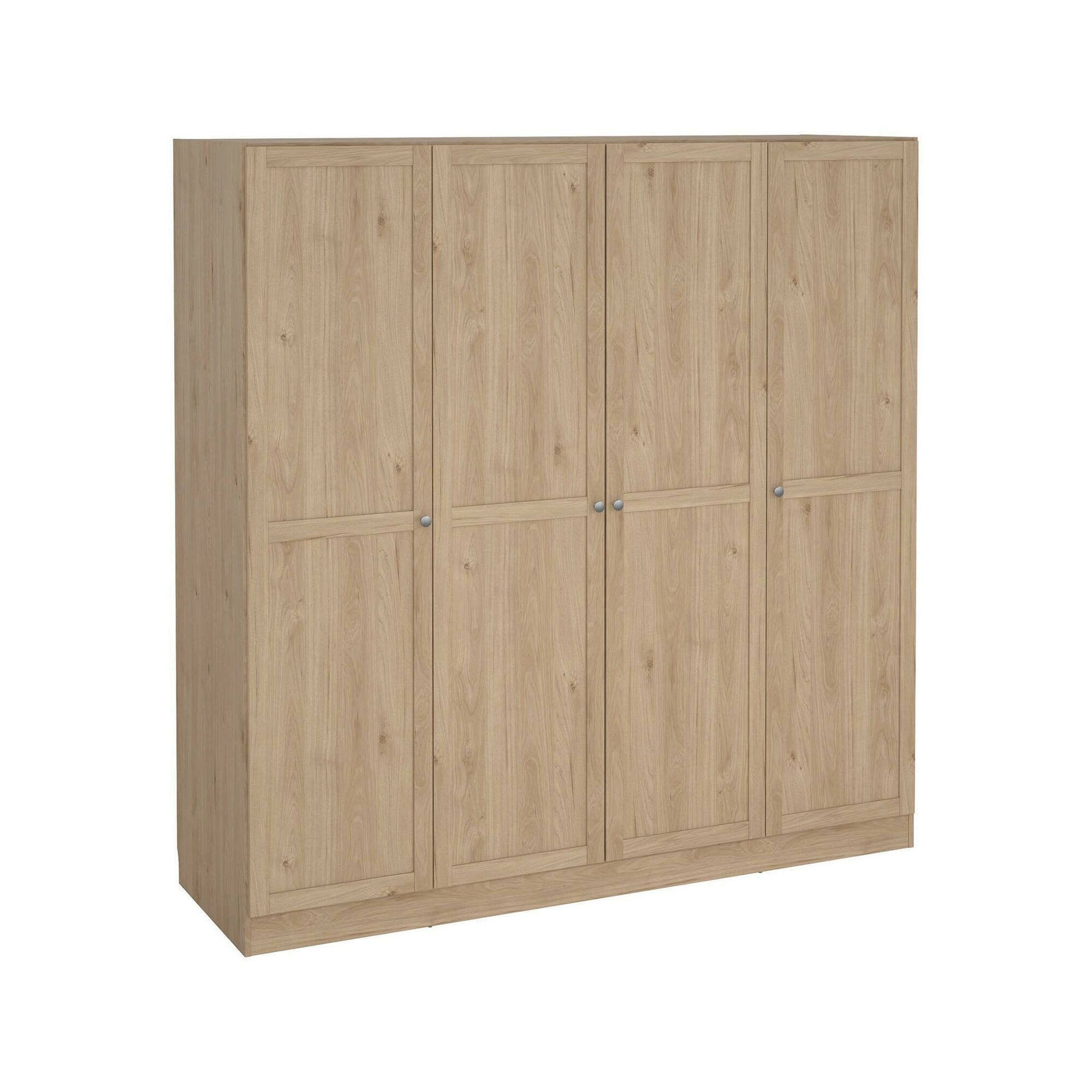 Guardaroba grande Presidenti, Mobile camera da letto, Cabina armadio portabiti, Armadio appendiabiti, 196x62 h200 cm, Rovere