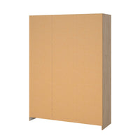 Guardaroba 3 ante Simeon, Mobile camera da letto, Cabina armadio portabiti, Armadio appendiabiti, 147x50 h200 cm, Rovere