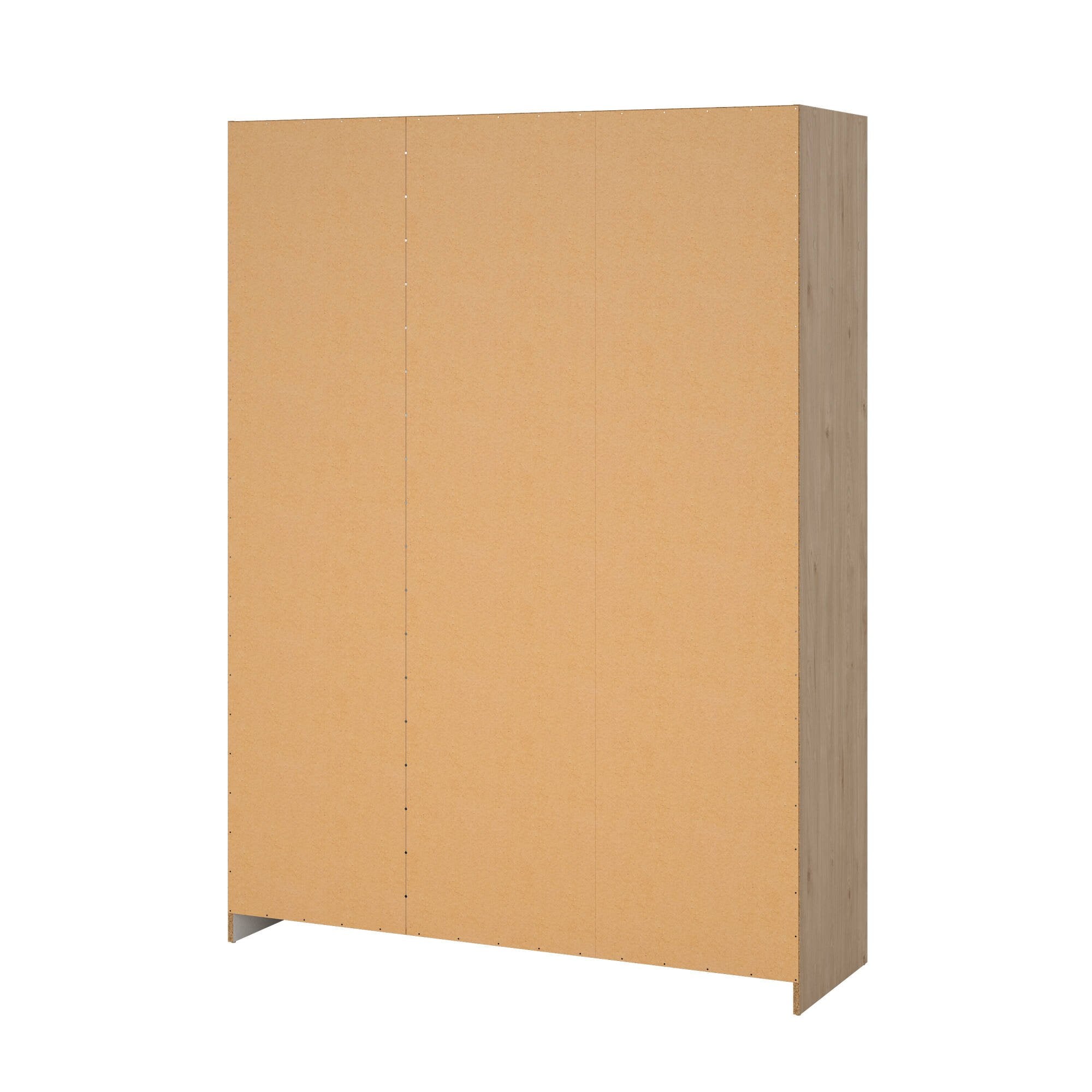 Guardaroba 3 ante Simeon, Mobile camera da letto, Cabina armadio portabiti, Armadio appendiabiti, 147x50 h200 cm, Rovere