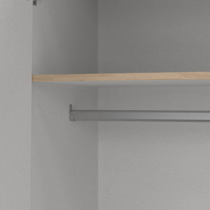 Guardaroba grande Epipola, Mobile camera da letto, Cabina armadio portabiti, Armadio appendiabiti, 196x50 h200 cm, Rovere