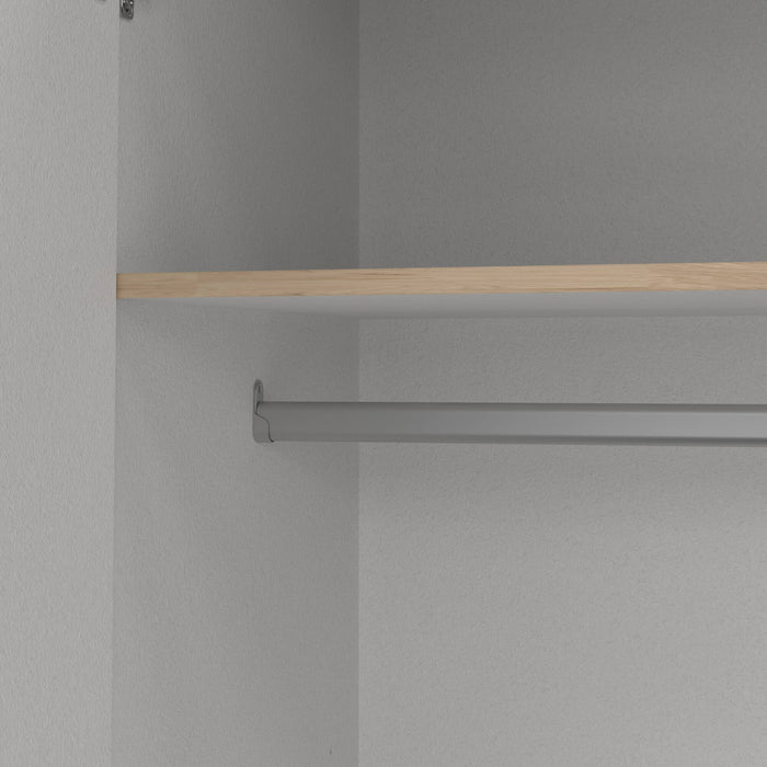 Guardaroba grande Epipola, Mobile camera da letto, Cabina armadio portabiti, Armadio appendiabiti, 196x50 h200 cm, Rovere