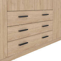 Guardaroba grande Epipola, Mobile camera da letto, Cabina armadio portabiti, Armadio appendiabiti, 196x50 h200 cm, Rovere