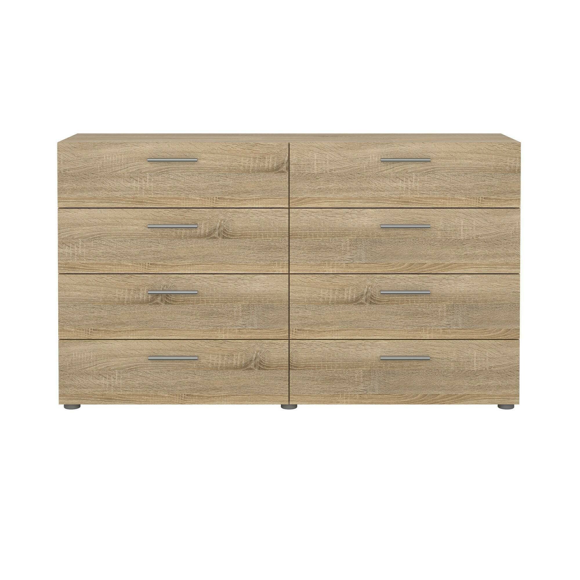 Credenza Phethai, Buffet da soggiorno, Madia da salotto, Dispensa da cucina, 140x40 h82 cm, Quercia