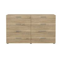 Credenza Phethai, Buffet da soggiorno, Madia da salotto, Dispensa da cucina, 140x40 h82 cm, Quercia