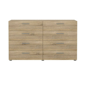 Credenza Phethai, Buffet da soggiorno, Madia da salotto, Dispensa da cucina, 140x40 h82 cm, Quercia