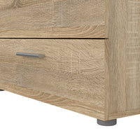 Credenza Phethai, Buffet da soggiorno, Madia da salotto, Dispensa da cucina, 140x40 h82 cm, Quercia