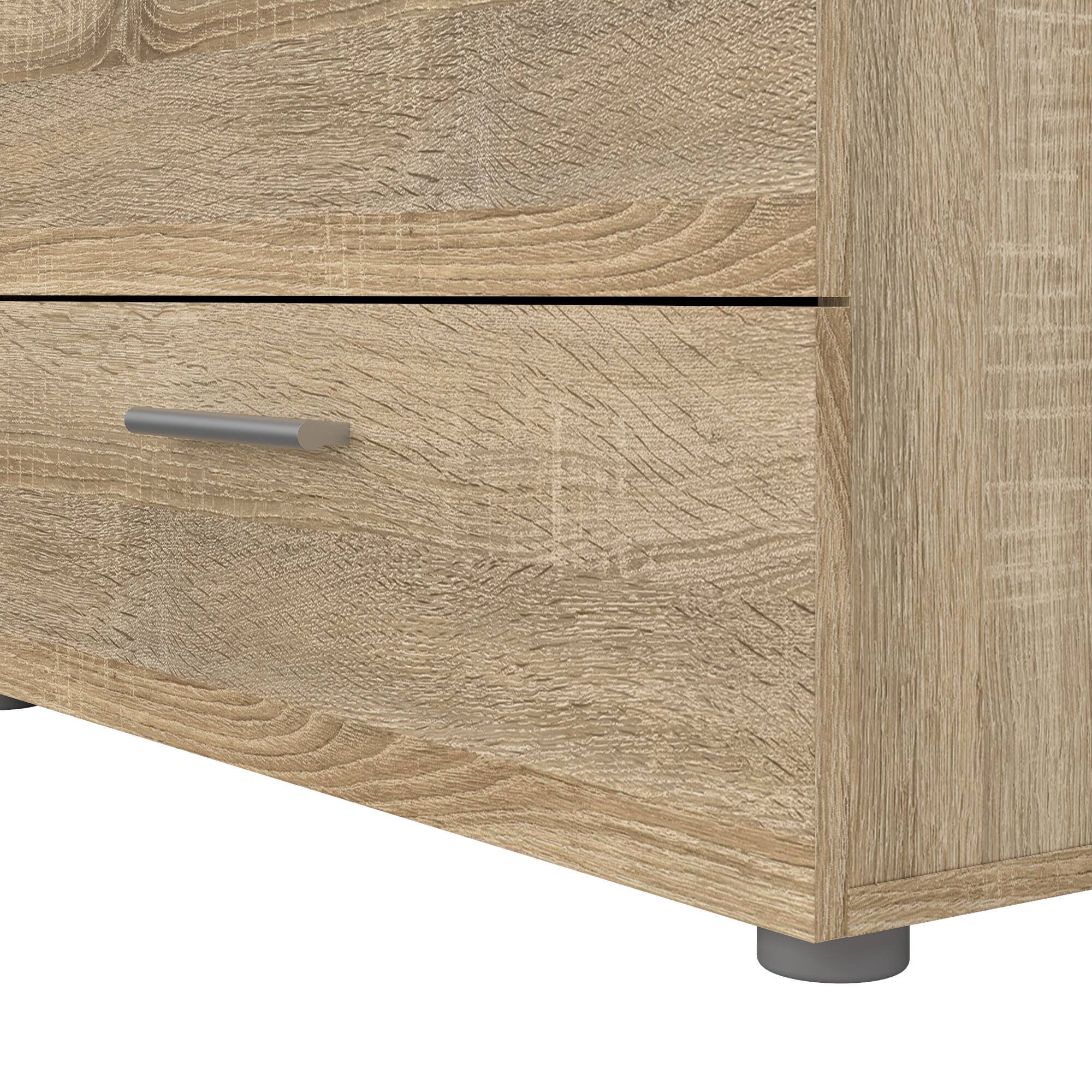 Credenza Phethai, Buffet da soggiorno, Madia da salotto, Dispensa da cucina, 140x40 h82 cm, Quercia