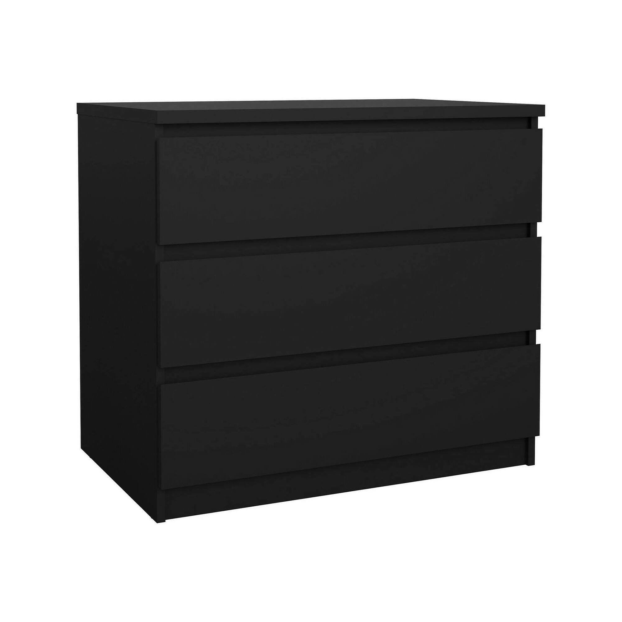 Cassettiera Kajiki, Settimino multiuso, Comò camera da letto, Mobile con cassetti, 77x50 h68 cm, Nero