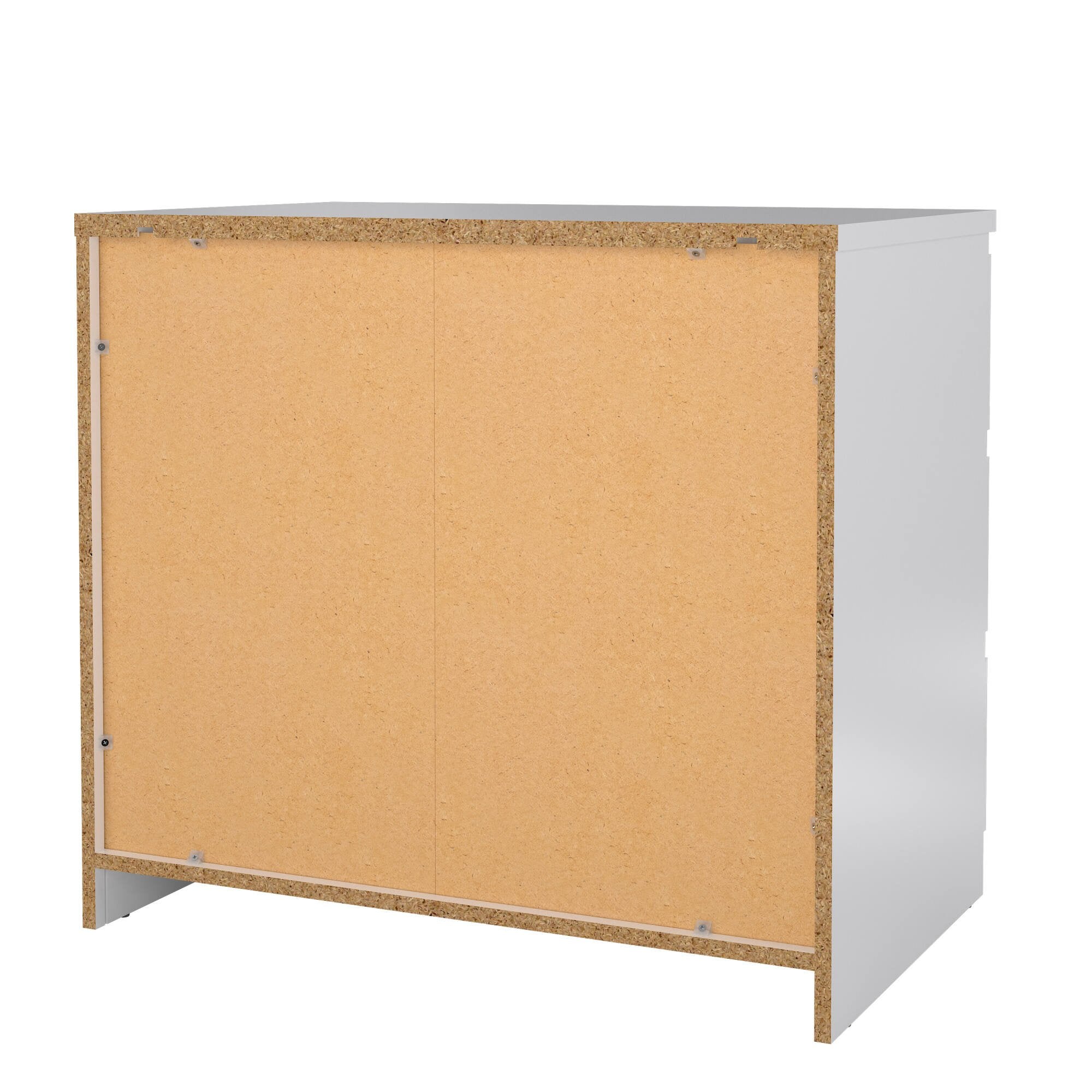 Cassettiera Kajiki, Settimino multiuso, Comò camera da letto, Mobile con cassetti, 77x50 h68 cm, Bianco lucido