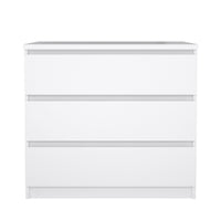 Cassettiera Kajiki, Settimino multiuso, Comò camera da letto, Mobile con cassetti, 77x50 h68 cm, Bianco lucido