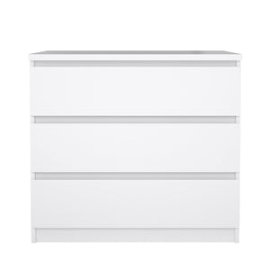 Cassettiera Kajiki, Settimino multiuso, Comò camera da letto, Mobile con cassetti, 77x50 h68 cm, Bianco lucido