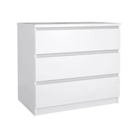 Cassettiera Kajiki, Settimino multiuso, Comò camera da letto, Mobile con cassetti, 77x50 h68 cm, Bianco lucido