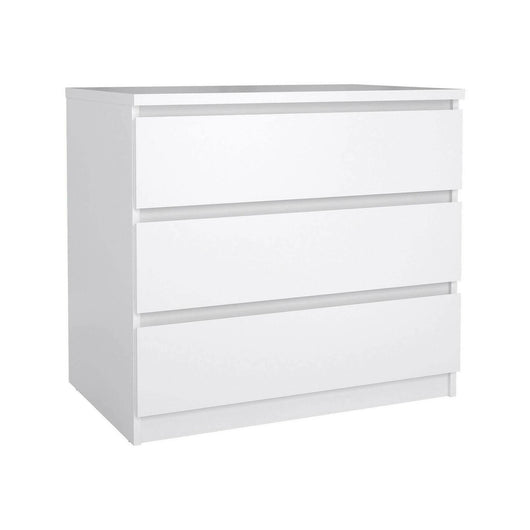 Cassettiera Kajiki, Settimino multiuso, Comò camera da letto, Mobile con cassetti, 77x50 h68 cm, Bianco lucido