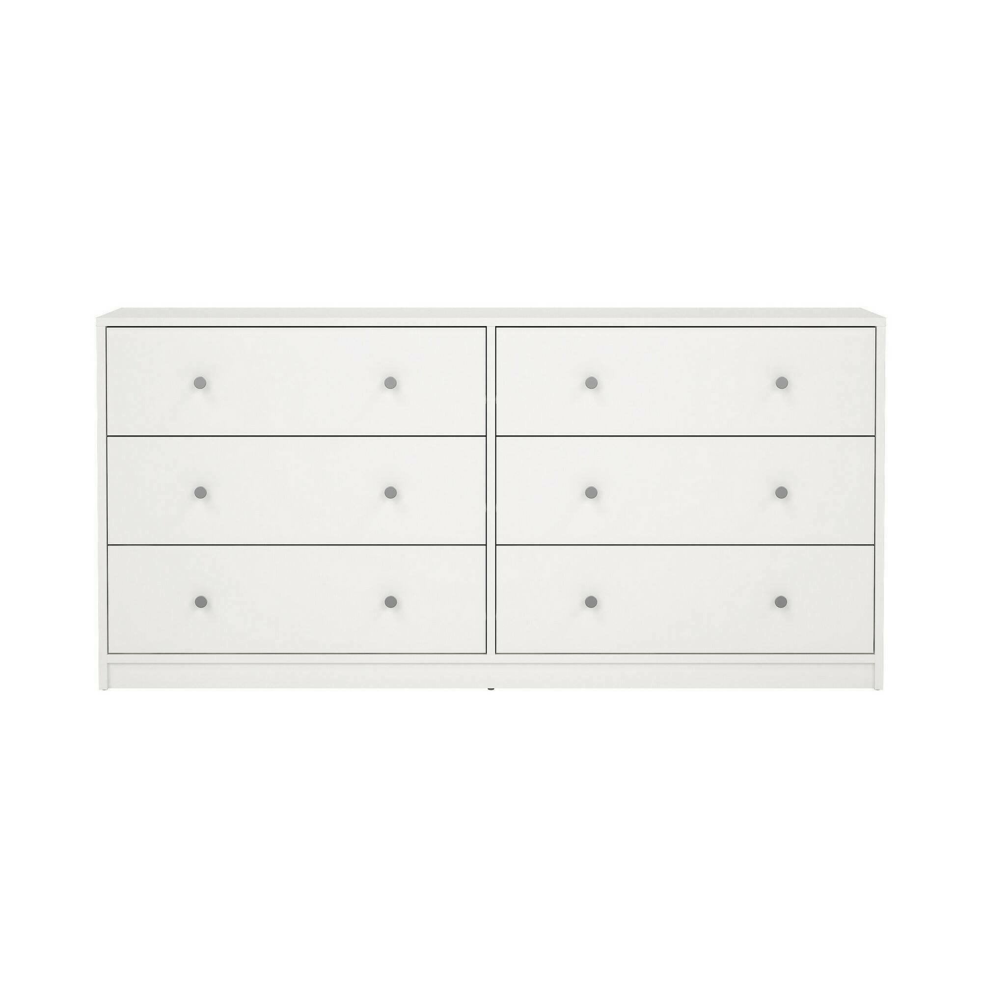 Credenza Rick, Buffet da soggiorno, Madia da salotto, Dispensa da cucina, 143x30 h68 cm, Bianco