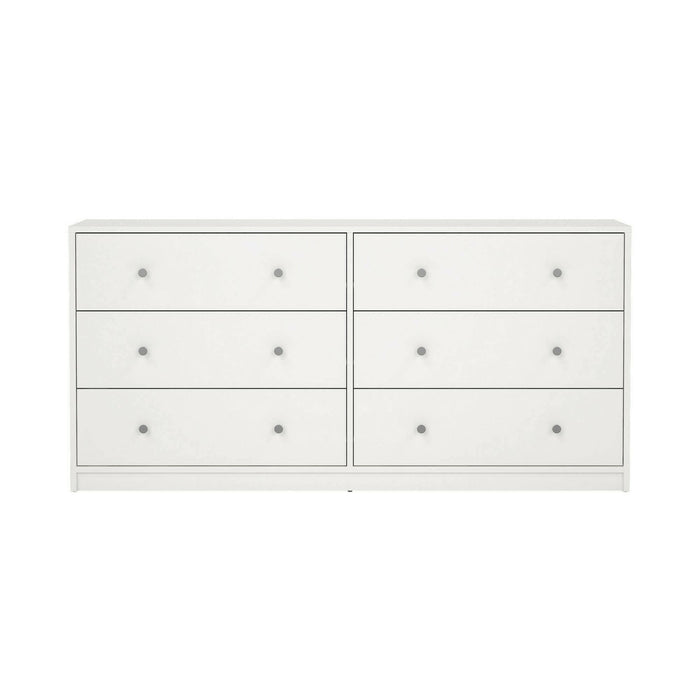 Credenza Rick, Buffet da soggiorno, Madia da salotto, Dispensa da cucina, 143x30 h68 cm, Bianco
