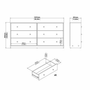 Credenza Rick, Buffet da soggiorno, Madia da salotto, Dispensa da cucina, 143x30 h68 cm, Bianco