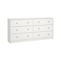 Credenza Rick, Buffet da soggiorno, Madia da salotto, Dispensa da cucina, 143x30 h68 cm, Bianco